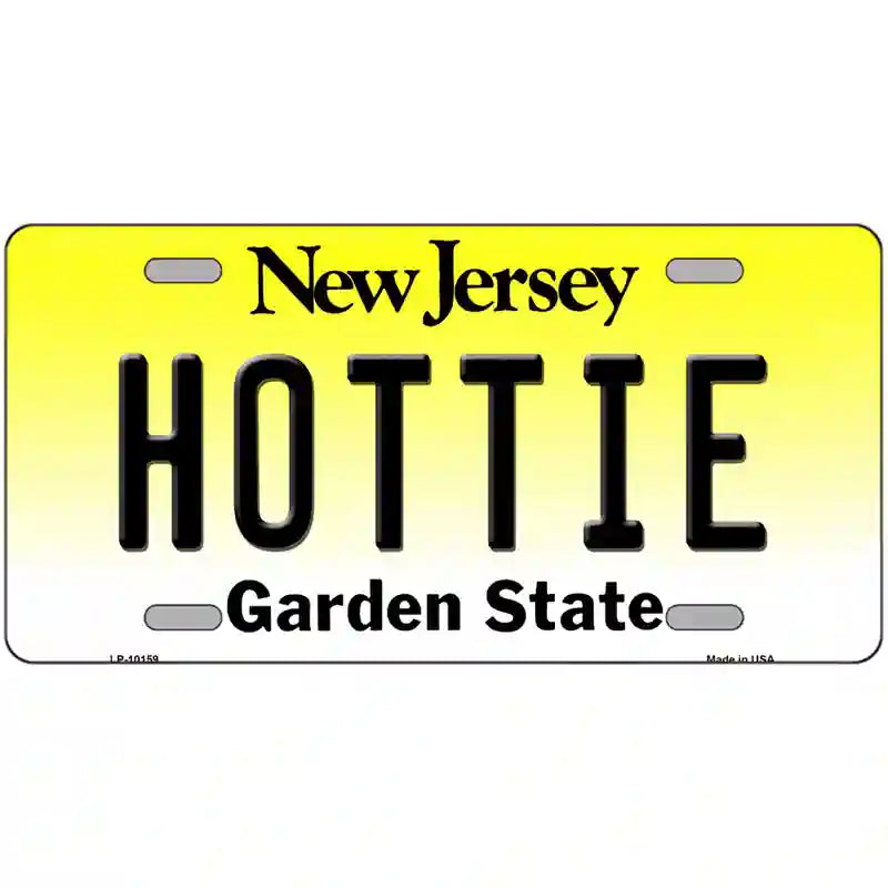 Hottie New Jersey Metal Novelty License Plate 24" x 12" (LLP)