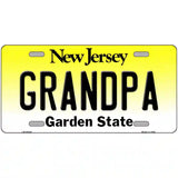 Grandpa New Jersey Metal Novelty License Plate 24" x 12" (LLP)