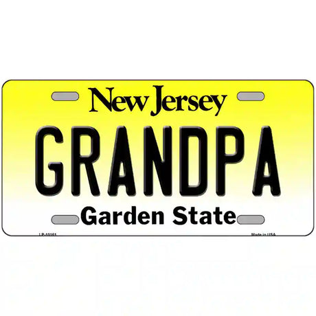 Grandpa New Jersey Metal Novelty License Plate 24" x 12" (LLP)