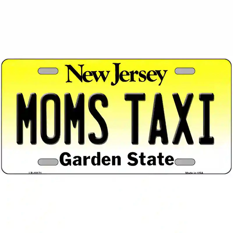 Moms Taxi New Jersey Metal Novelty License Plate 24" x 12" (LLP)