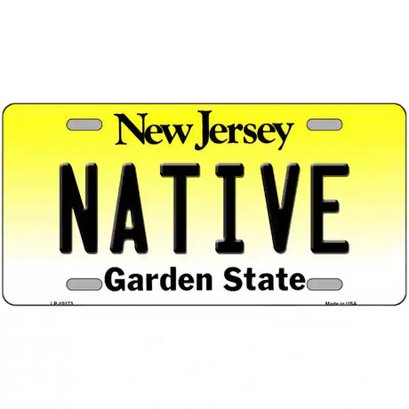 Native New Jersey Metal Novelty License Plate 24" x 12" (LLP)