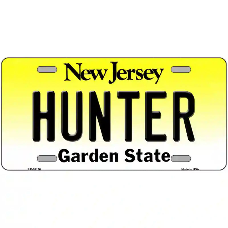 Hunter New Jersey Metal Novelty License Plate 24" x 12" (LLP)