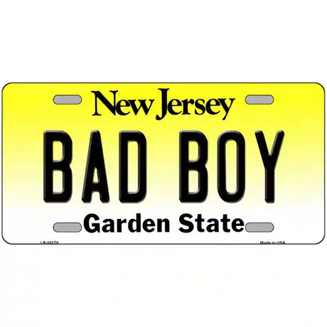 Bad Boy New Jersey Metal Novelty License Plate 24" x 12" (LLP)