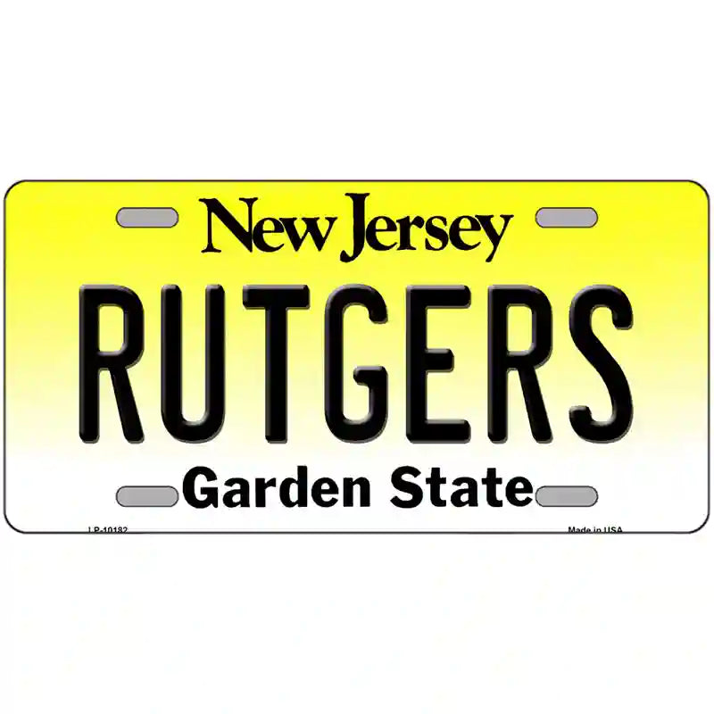 Rutgers New Jersey Metal Novelty License Plate 24" x 12" (LLP)