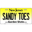 Sandy Toes New Jersey Metal Novelty License Plate 24" x 12" (LLP)