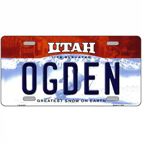 Ogden Utah Metal Novelty License Plate 24" x 12" (LLP)