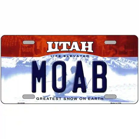 Moab Utah Metal Novelty License Plate 24" x 12" (LLP)