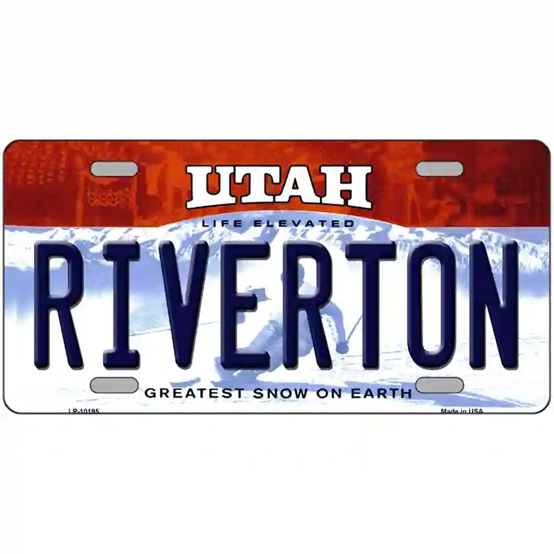 Riverton Utah Metal Novelty License Plate 24" x 12" (LLP)