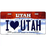 I Love Utah Metal Novelty License Plate 24" x 12" (LLP)