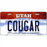 Cougar Utah Metal Novelty License Plate 24" x 12" (LLP)