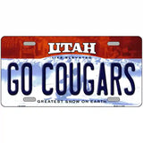 Go Cougars Utah Metal Novelty License Plate 24" x 12" (LLP)