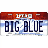 Big Blue Utah Metal Novelty License Plate 24" x 12" (LLP)