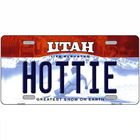 Hottie Utah Metal Novelty License Plate 24" x 12" (LLP)