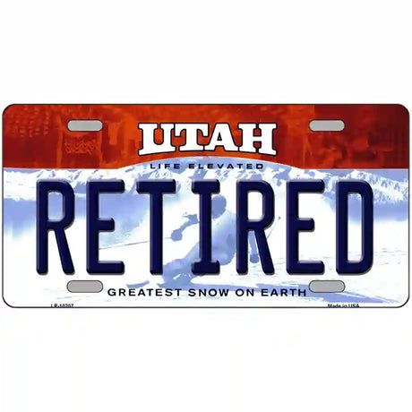 Retired Utah Metal Novelty License Plate 24" x 12" (LLP)