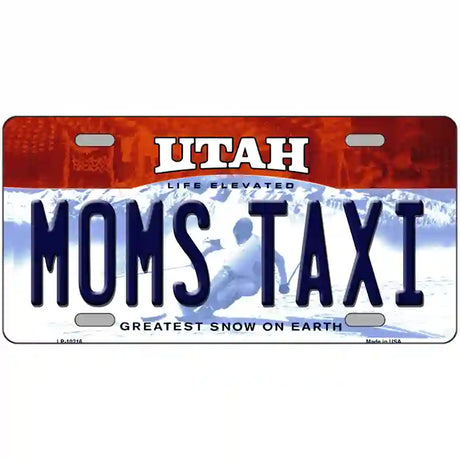 Moms Taxi Utah Metal Novelty License Plate 24" x 12" (LLP)