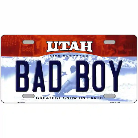 Bad Boy Utah Metal Novelty License Plate 24" x 12" (LLP)