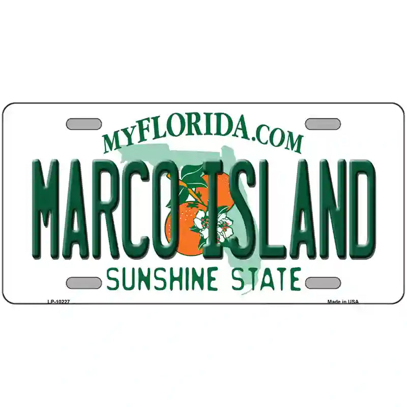 Marco Island Florida Metal Novelty License Plate 24" x 12" (LLP)