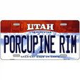 Porcupine Rim Utah Metal Novelty License Plate 24" x 12" (LLP)