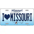 I Love Missouri Metal Novelty License Plate 24" x 12" (LLP)