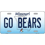 Go Bears Missouri Metal Novelty License Plate 24" x 12" (LLP)