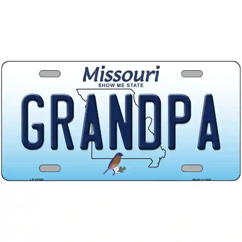 Grandpa Missouri Metal Novelty License Plate 24" x 12" (LLP)