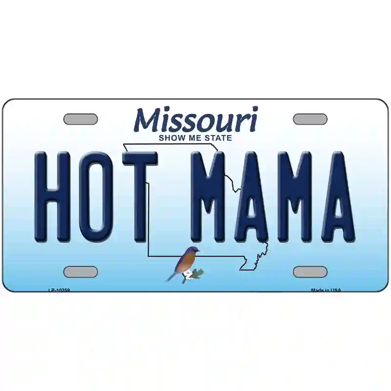 Hot Mama Missouri Metal Novelty License Plate 24" x 12" (LLP)