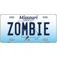 Zombie Missouri Metal Novelty License Plate 24" x 12" (LLP)