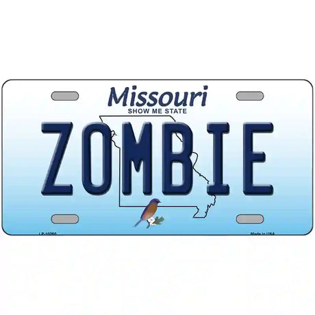 Zombie Missouri Metal Novelty License Plate 24" x 12" (LLP)