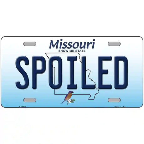 Spoiled Missouri Metal Novelty License Plate 24" x 12" (LLP)