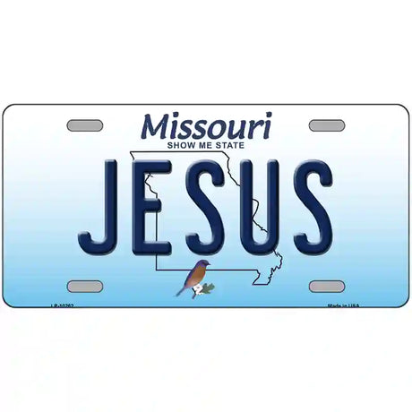 Jesus Missouri Metal Novelty License Plate 24" x 12" (LLP)