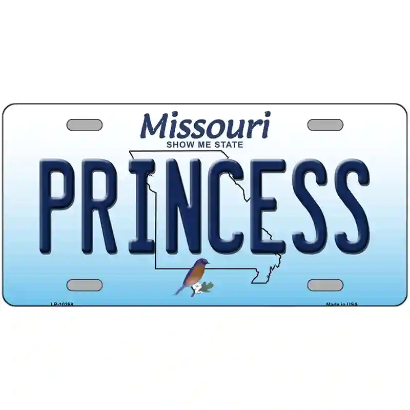 Princess Missouri Metal Novelty License Plate 24" x 12" (LLP)