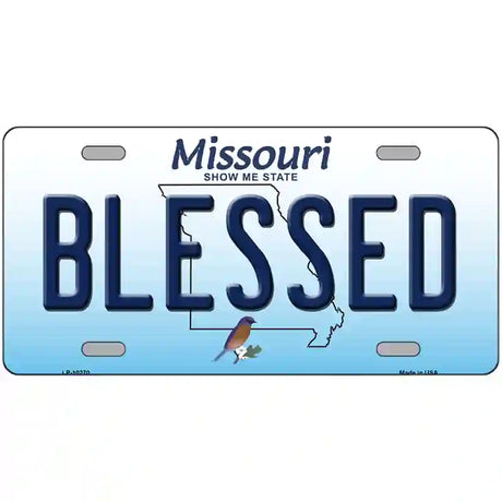 Blessed Missouri Metal Novelty License Plate 24" x 12" (LLP)