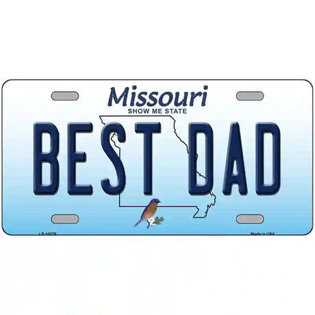 Best Dad Missouri Metal Novelty License Plate 24" x 12" (LLP)