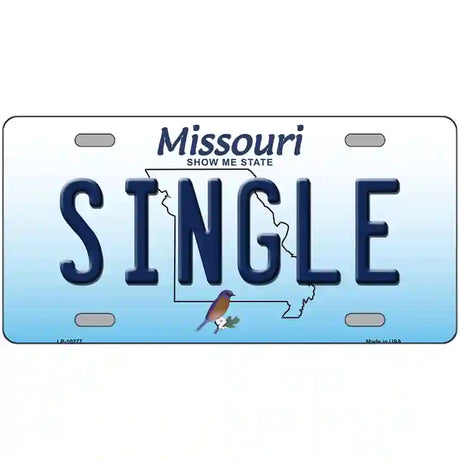 Single Missouri Metal Novelty License Plate 24" x 12" (LLP)