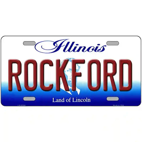 Rockford Illinois Metal Novelty License Plate 24" x 12" (LLP)