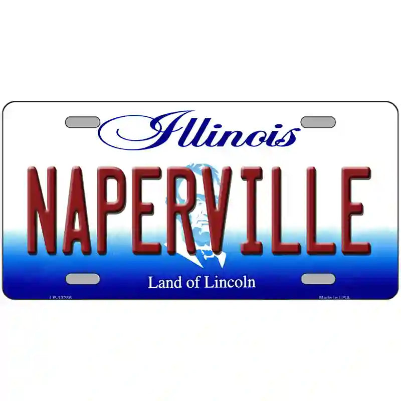 Naperville Illinois Metal Novelty License Plate 24" x 12" (LLP)