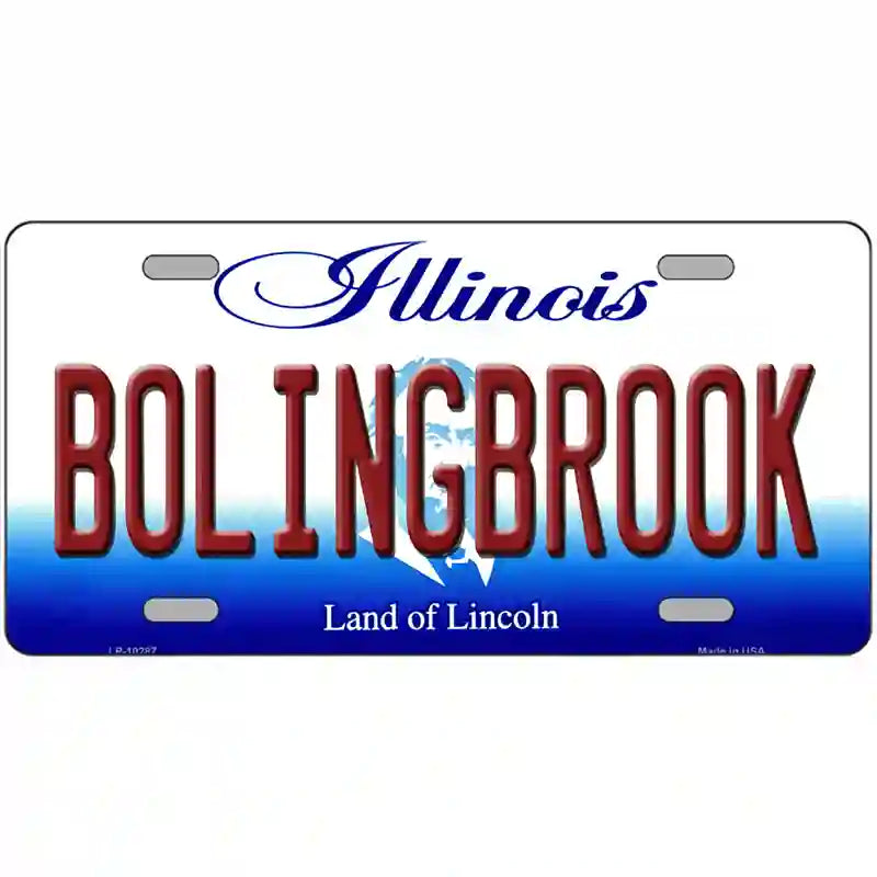 Bolingbrook Illinois Metal Novelty License Plate 24" x 12" (LLP)