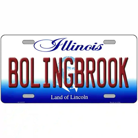 Bolingbrook Illinois Metal Novelty License Plate 24" x 12" (LLP)