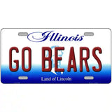 Go Bears Illinois Metal Novelty License Plate 24" x 12" (LLP)