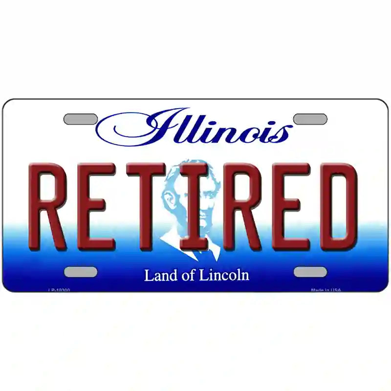 Retired Illinois Metal Novelty License Plate 24" x 12" (LLP)