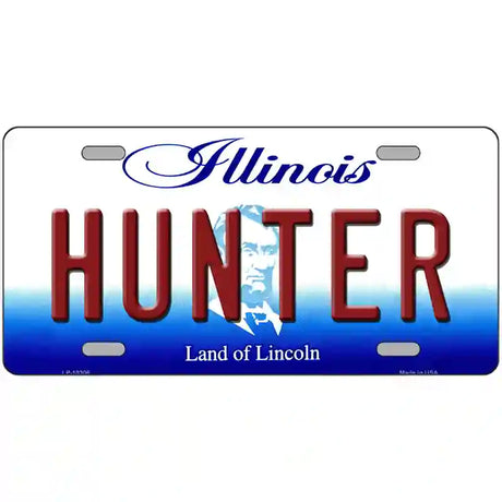 Hunter Illinois Metal Novelty License Plate 24" x 12" (LLP)