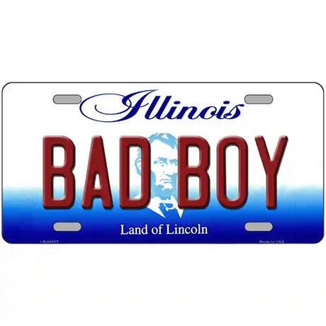 Bad Boy Illinois Metal Novelty License Plate 24" x 12" (LLP)