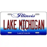 Lake Michigan Illinois Metal Novelty License Plate 24" x 12" (LLP)