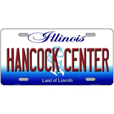 Hancock Center Illinois Metal Novelty License Plate 24" x 12" (LLP)