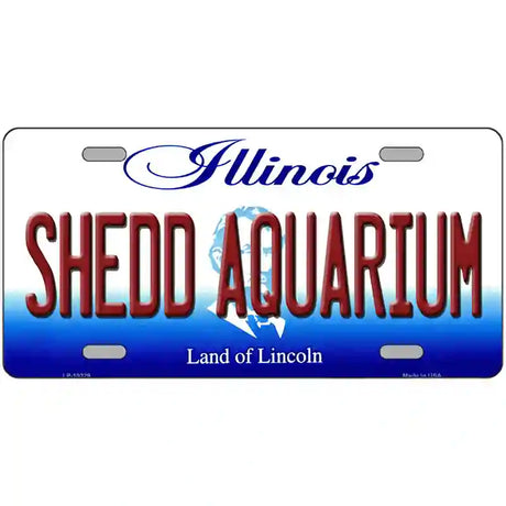 Shedd Aquarium Illinois Metal Novelty License Plate 24" x 12" (LLP)