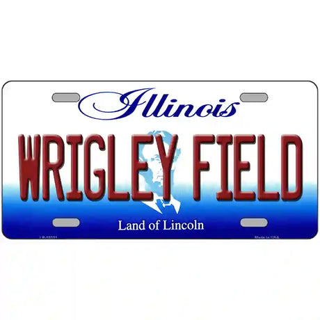 Wrigley Field Illinois Metal Novelty License Plate 24" x 12" (LLP)