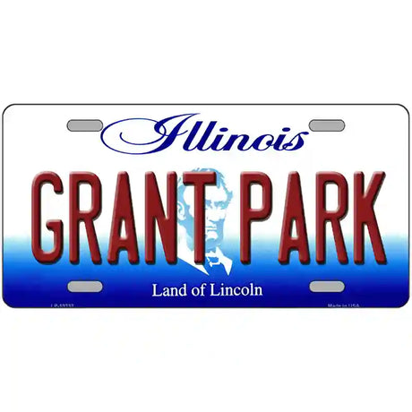 Grant Park Illinois Metal Novelty License Plate 24" x 12" (LLP)