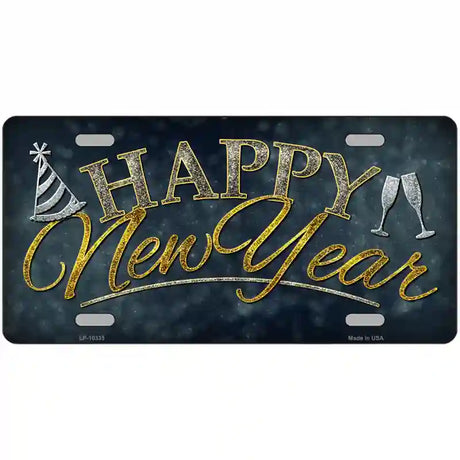 Happy New Year Metal Novelty License Plate 24" x 12" (LLP)