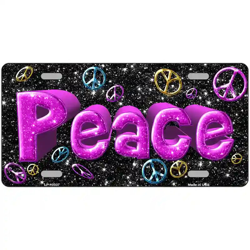 Peace Metal Novelty License Plate 24" x 12" (LLP)