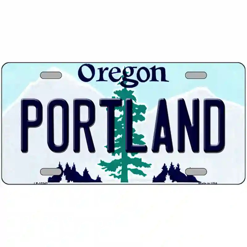 Portland Oregon Metal Novelty License Plate 24" x 12" (LLP)